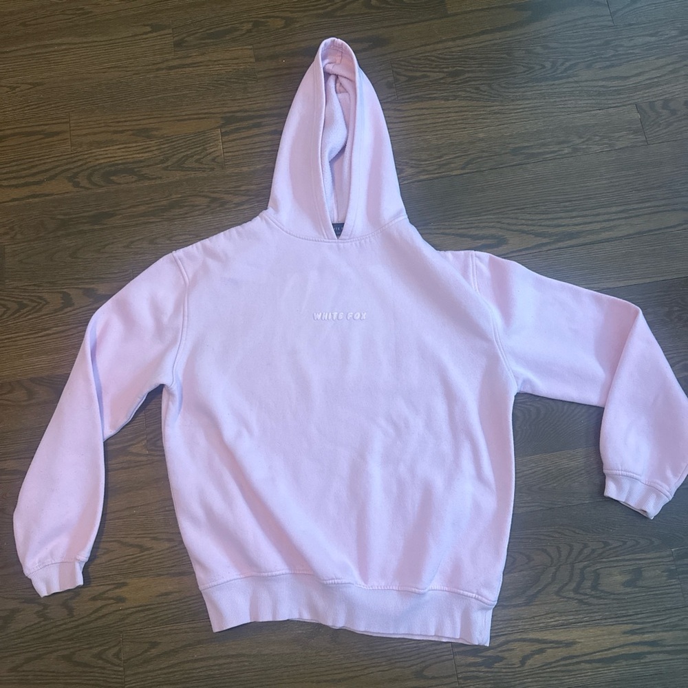 White Fox Boutique Light Pink Hoodie S/M